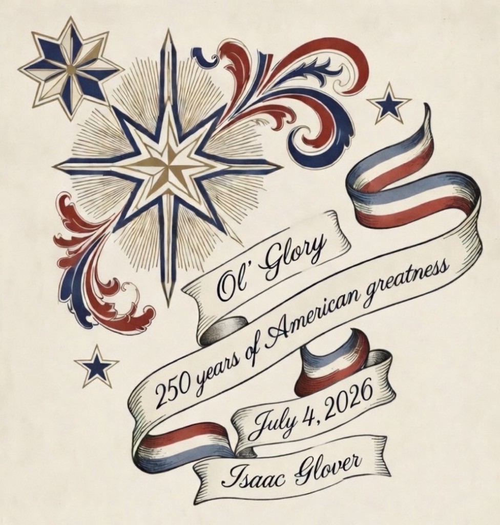 Ol' Glory — 250 years of American greatness — Isaac Glover — open the album page